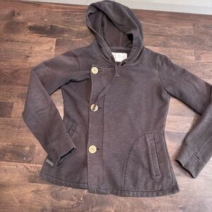 Element Dark Brown Hooded Fleece‎ Jacket, Size Medium